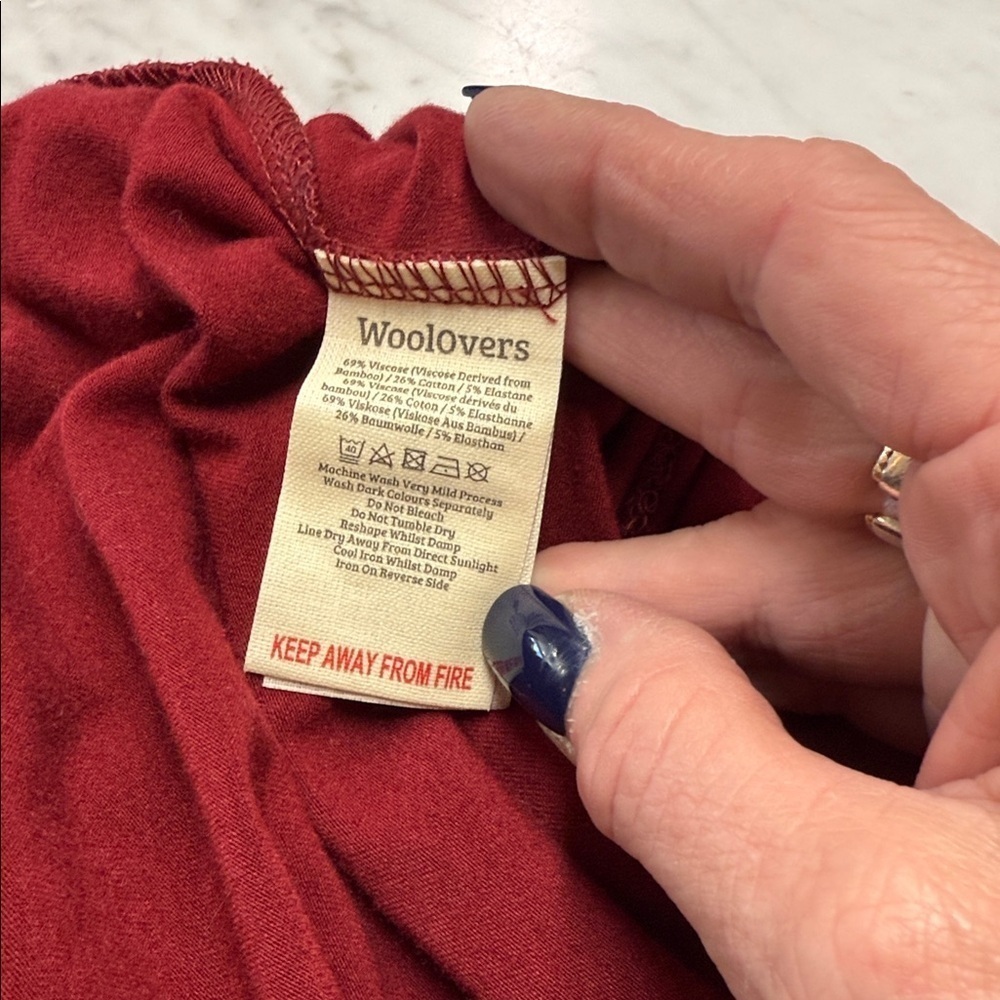 WooolOvers Button Through Jumpsuit in Carmine Red Size Small - Picture 13 of 15